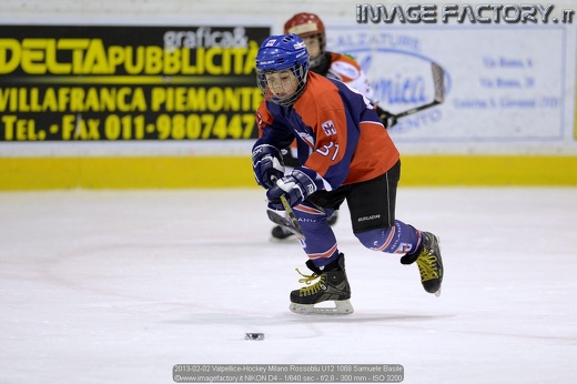 2013-02-02 Valpellice-Hockey Milano Rossoblu U12 1068 Samuele Basile